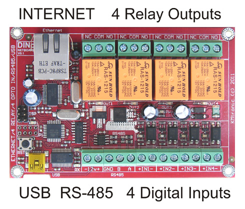 Ethernet Rs232 Converter on Web Server Controlled Relay Board  Arduino Compatible  Rs485  Usb