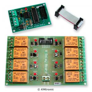 RS485 8 Channel Relay Controller, 12VDC, RS485 BUS ID: 03, Relays: 17-24